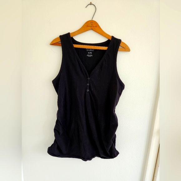 Paisley Sky 95% Cotton XL Maternity Tank Top - Picture 1 of 6